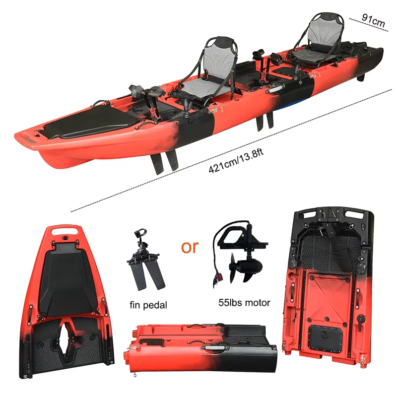 Wholesale 14 FT HDPE 3 Section - Fishing Kayak Pedal Drive recension och pris