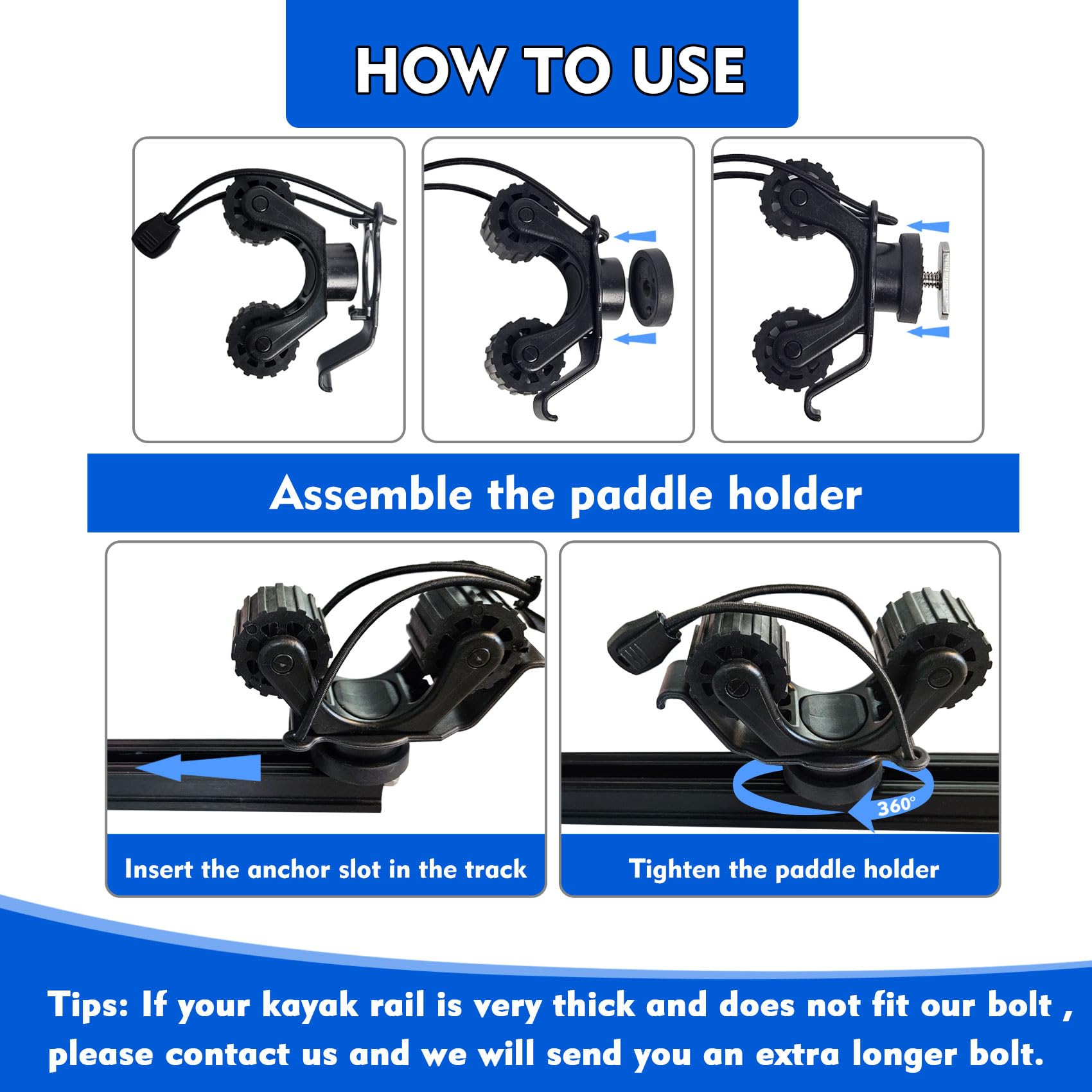 Kayak Rail Paddle Holder Kayak - Fishing Kayak Rod Holder recension och pris