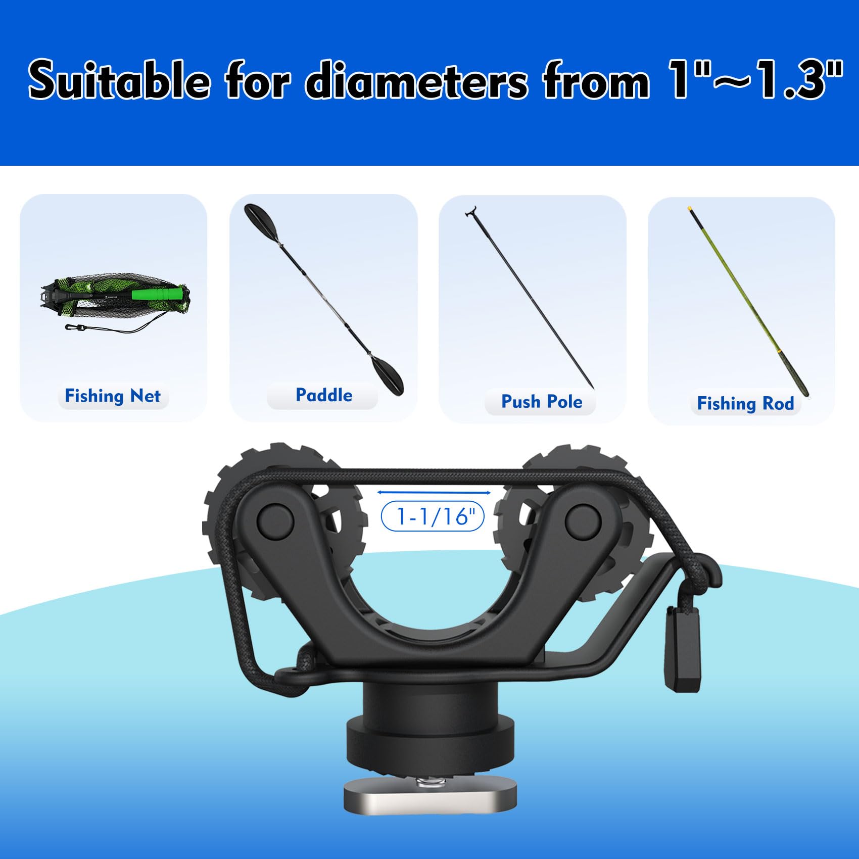 Kayak Rail Paddle Holder Kayak - Fishing Kayak Rod Holder recension och pris